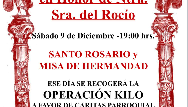 Hermandad de San Sebastián de los Reyes – Sabatina y Recogida de Alimentos