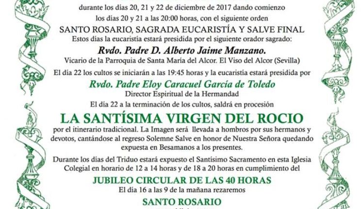Hermandad de Sevilla El Salvador – Solemne Triduo