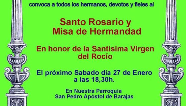 Hermandad de Barajas – Santo Rosario y Misa