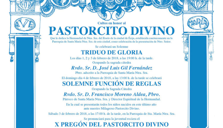 Hermandad de Écija – Solemne Triduo al Pastorcito Divino