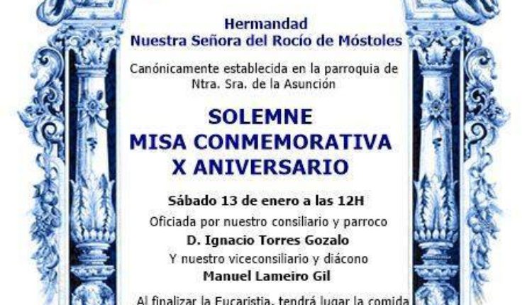 Hermandad de Móstoles – Misa X Aniversario