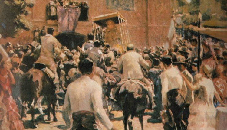 La Procesión de la Virgen del Rocío – Oleo de Santiago Martínez de 1932