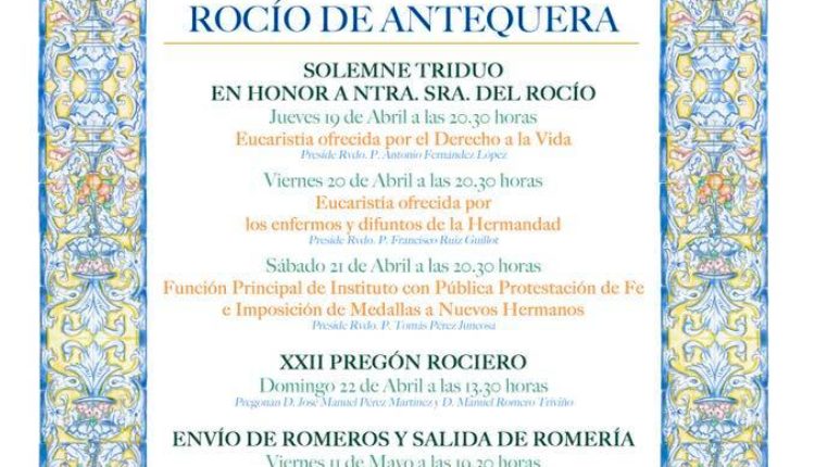 Hermandad de Antequera – Solemne Triduo 2018