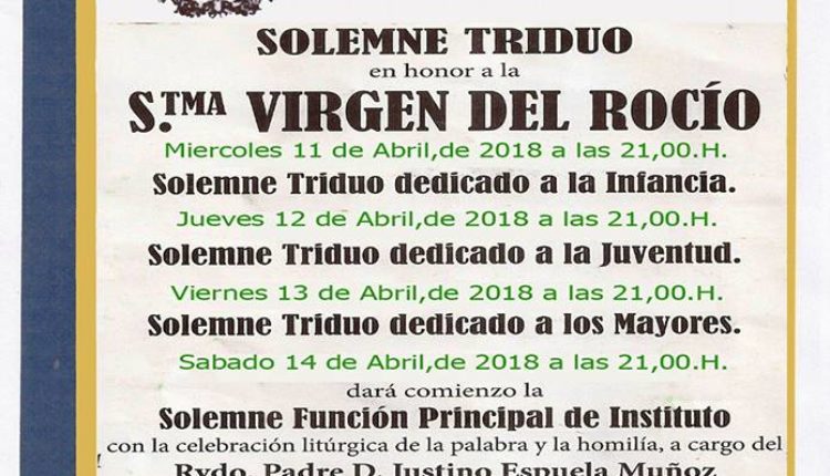 Hermandad de Chucena – Solemne Triduo y Pregón
