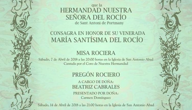 Hermandad de San Antonio de Portmany – Solemnes Cultos y Pregón 2018