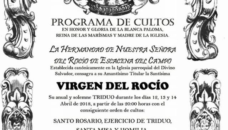 Hermanad de Escacena – Solemne Triduo 2018