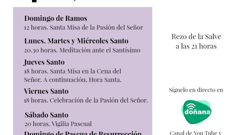 La Semana Santa desde la Parroquia de la Asunción de Almonte