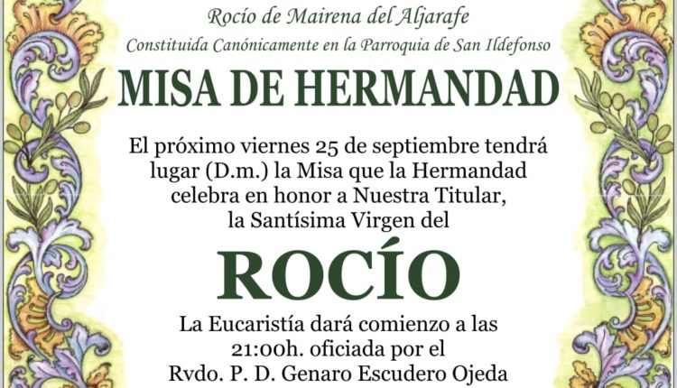 Hermandad de Mairena del Aljarafe – Misa de Hermandad