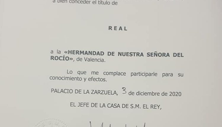 Hermandad de Valencia – Título de Real