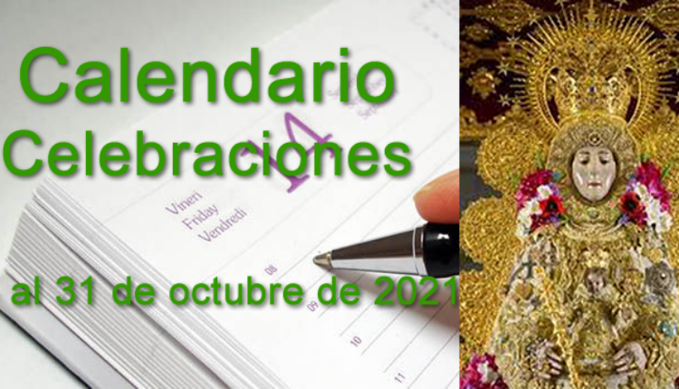 Rocío – Calendario de celebraciones para la semana del 25 al 31 de octubre