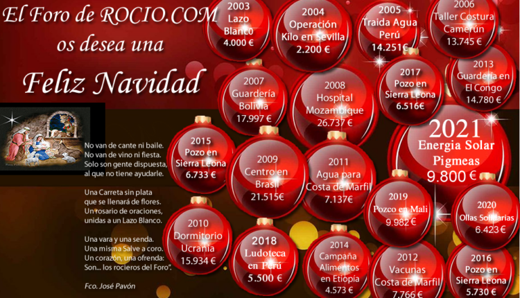 Felicitación de la Navidad 2021 de ROCIO.COM