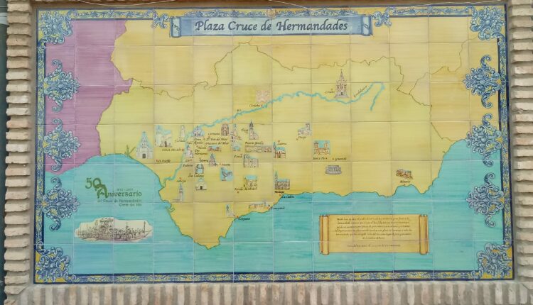 Mural cerámico paso Hermandades por Coria del Río