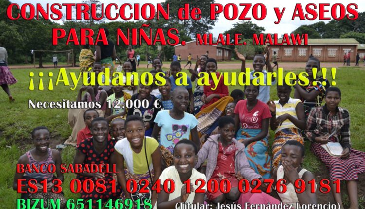 Ofrenda del Foro del Rocío para el año 2022 – Pozo y Aseos  para Escuela Primaria en Malawi