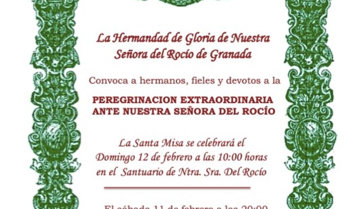 Peregrinación extraordinaria de la Hermandad de Granada ante la Stma. Virgen del Rocío el 12 de febrero 2023