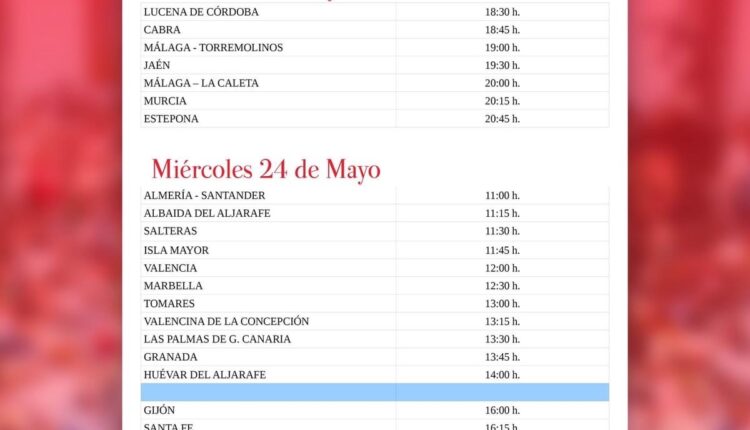 Paso de Hermandades del Rocío por Villamanrique 2023