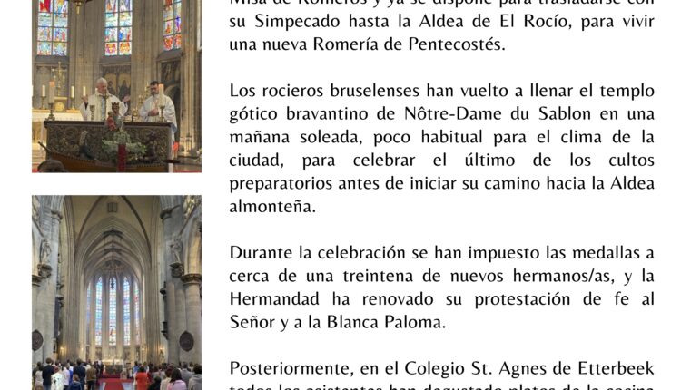 Hermandad de Bruselas – La Hdad. camina hacia el Rocío