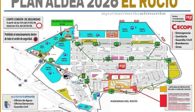 Tarifas de aparcamiento en la Romería del Rocío 2026