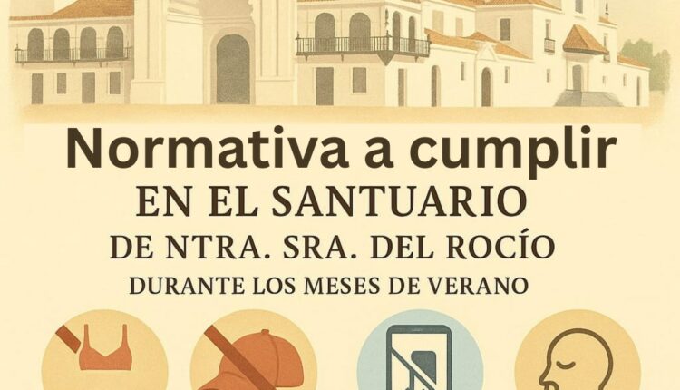 Normas en el interior del Santuario del Rocío